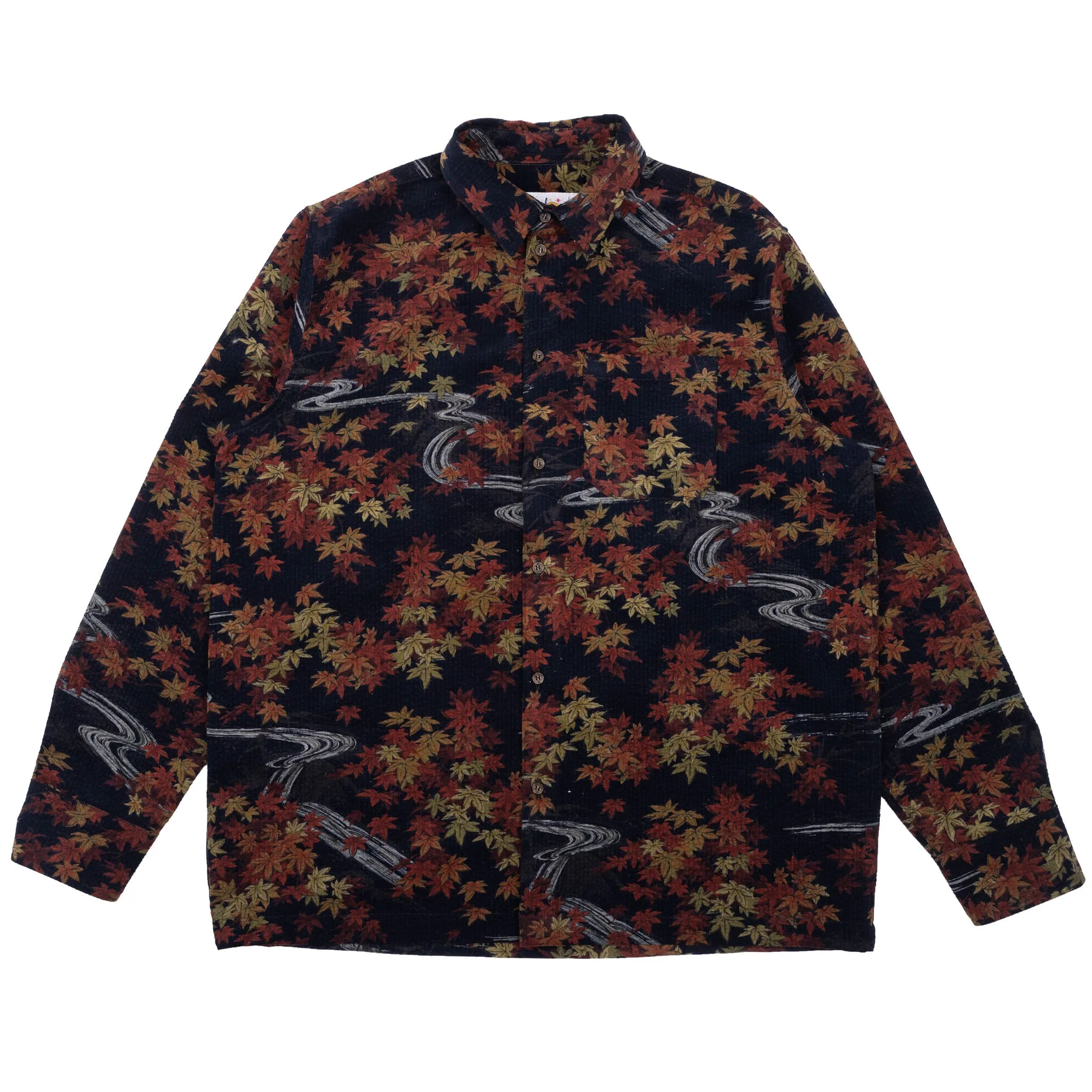 True Shirt - Printed - Autumn - Navy Stretch Material