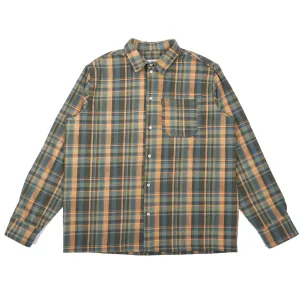True Shirt - Slub Yarn Flannel - Green Tagless label