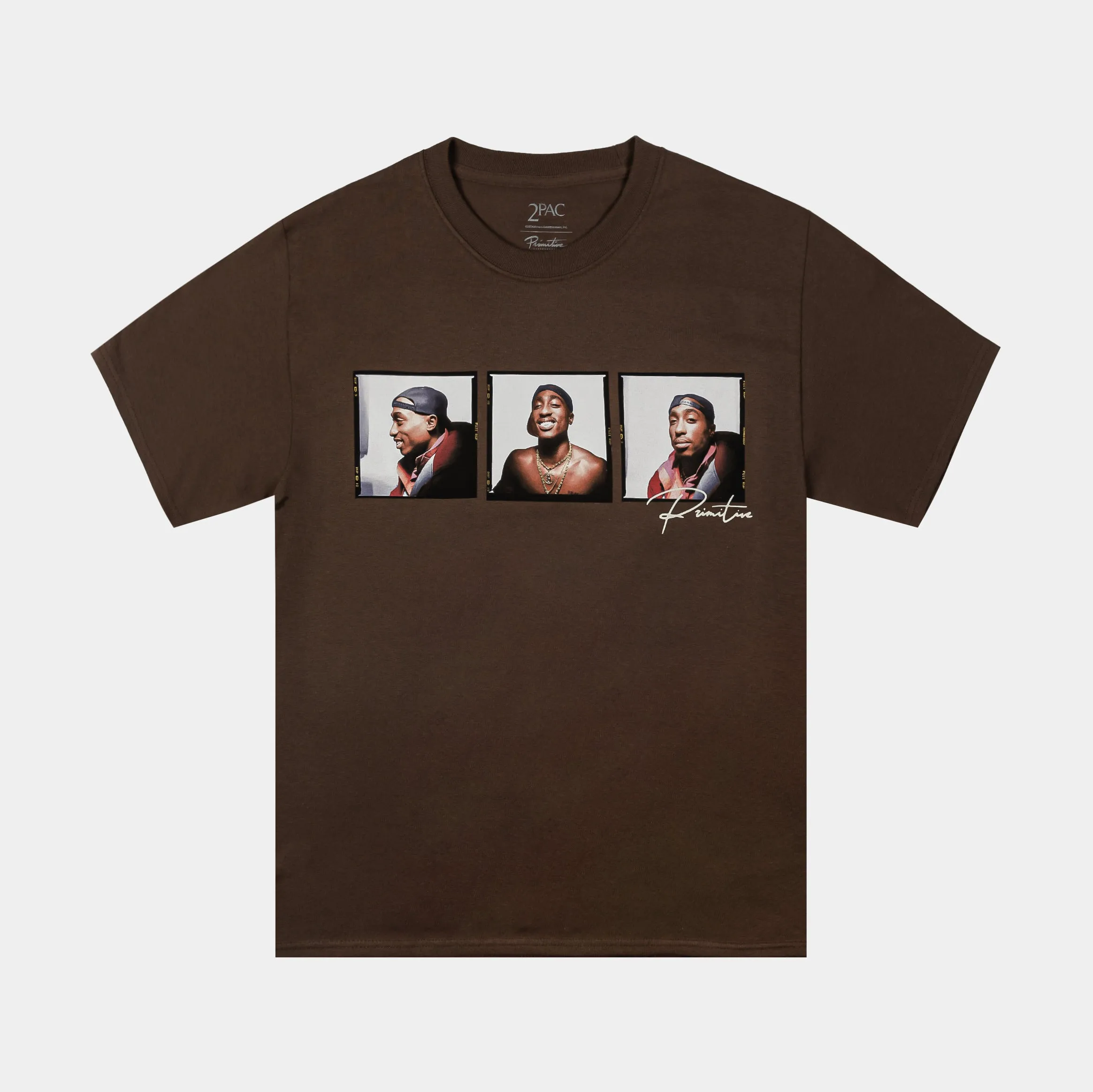 Tupac Truth Mens Short Sleeve Shirt (Brown/White) Fit For Movement