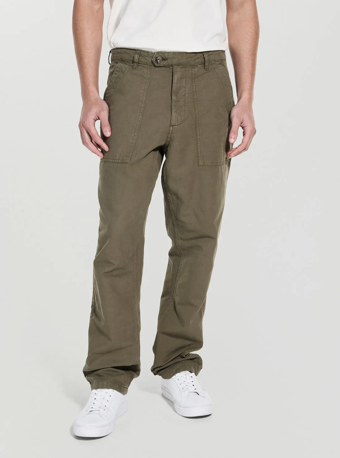 LightweightWeave Green Porto Straight Leg Pants