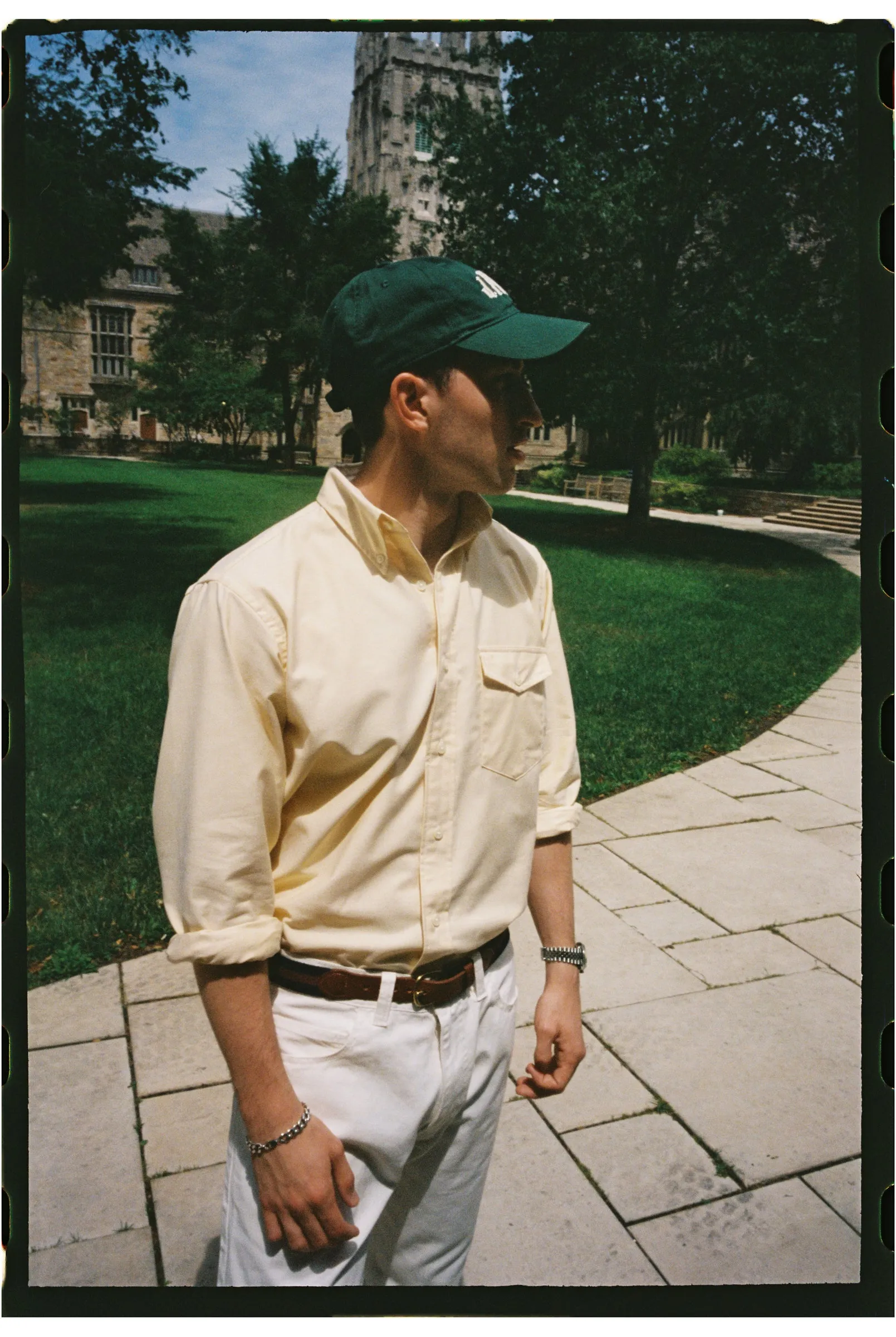 Made-in-USA Flap Pocket Yellow Oxford Cloth Button Down Shirt - Classic Fit Gift Idea