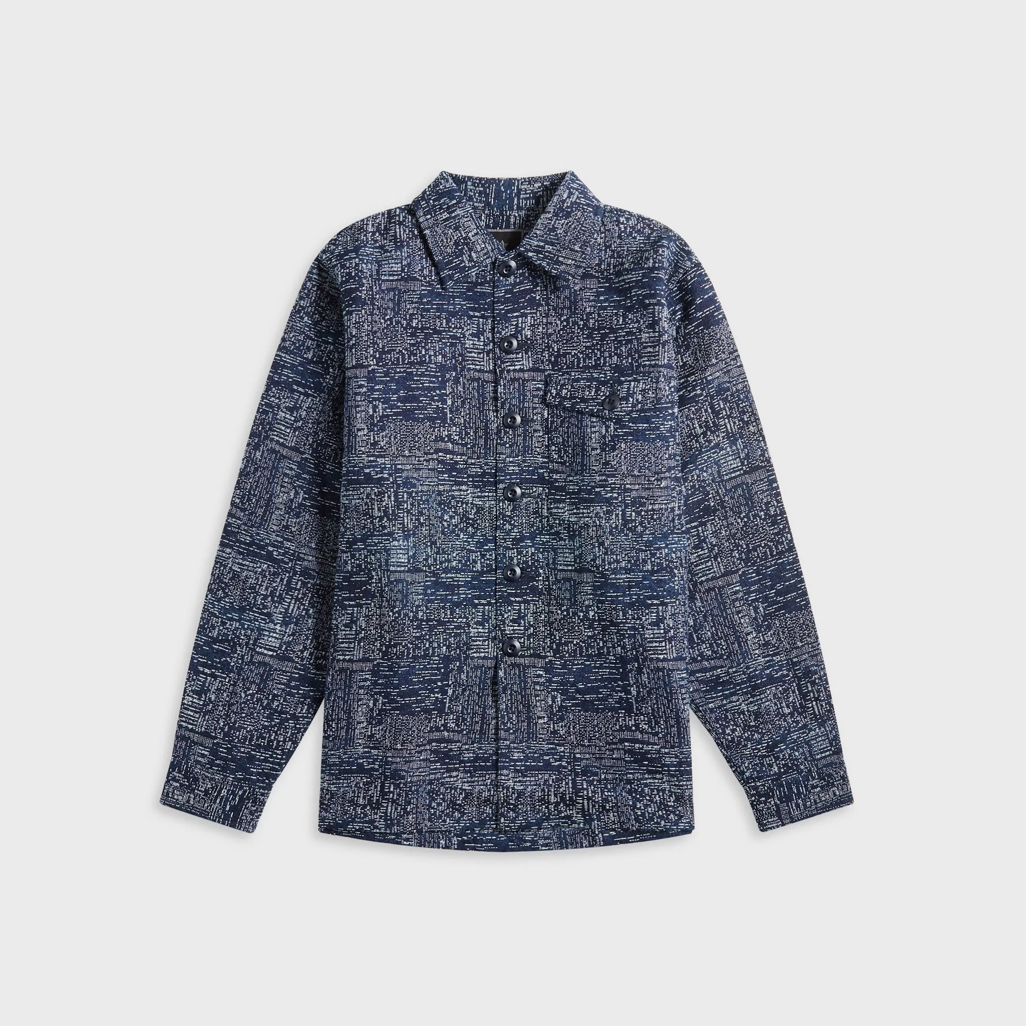 Tear Resistant Knit Mild Weather Maharishi Sashiko Indigo Utility Shirt - Indigo