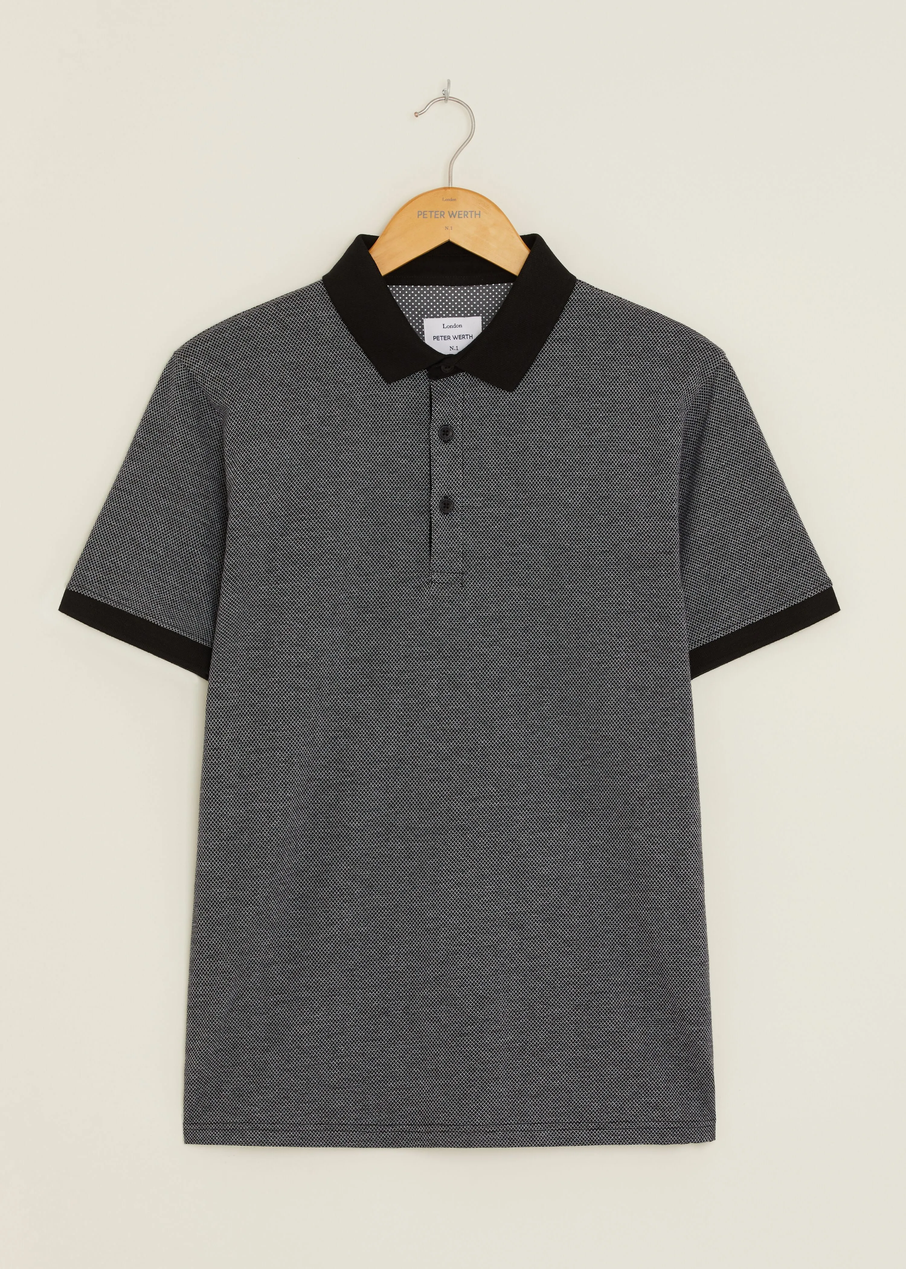 Union Polo Shirt - Black ShapeRetentionCloth NoRubEdging