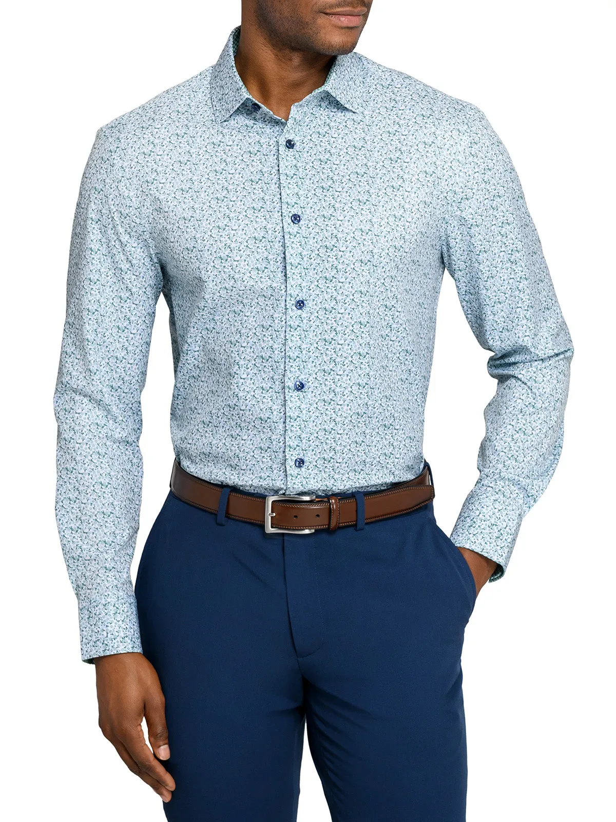 FERN AND FLORA PRINT 4 WAY PERFORMANCE DRESS SHIRT Creative Professional