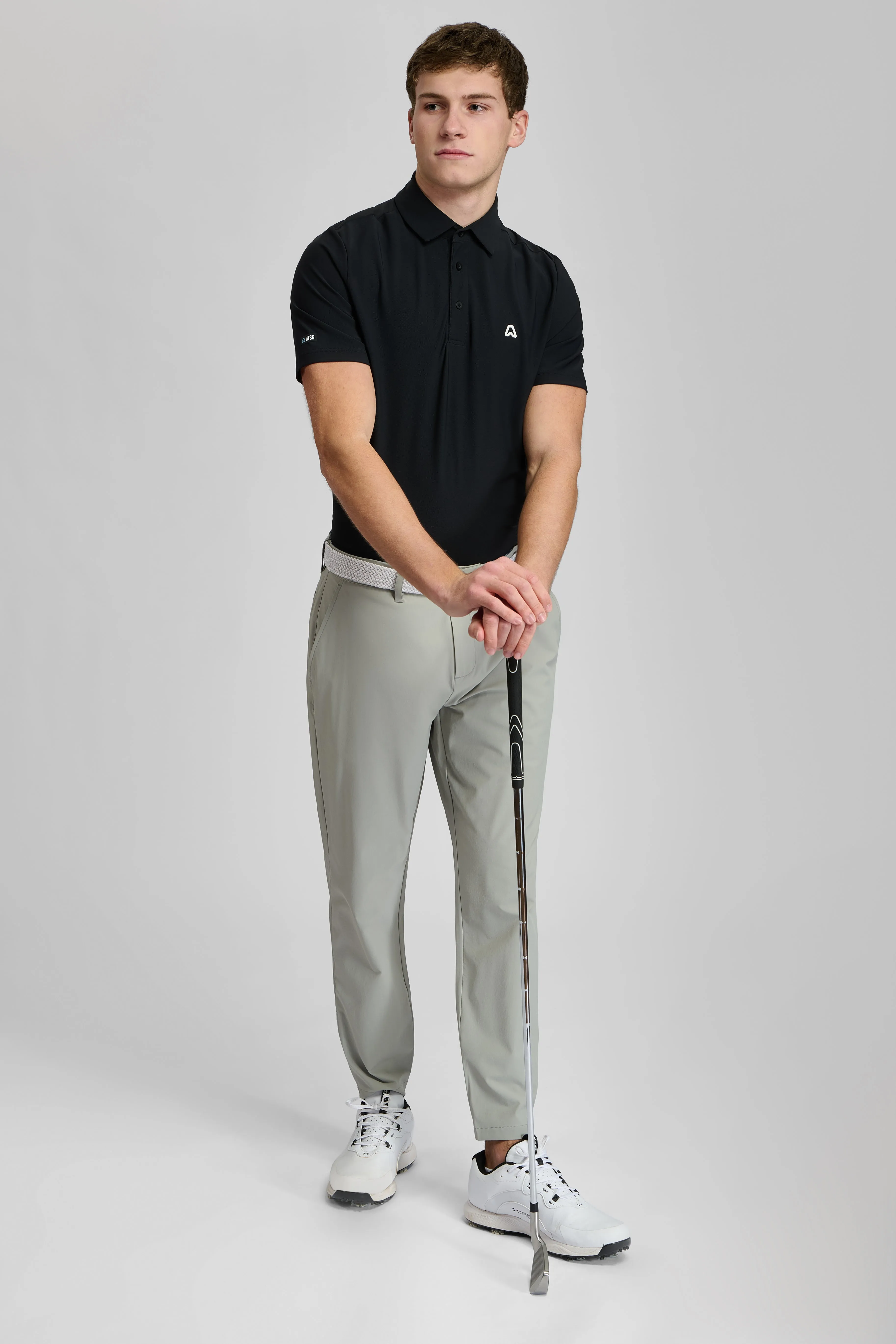 Free Movement Body Sculpting Cropped Dynamic Stretch Golf Trousers ?C Steel Grey