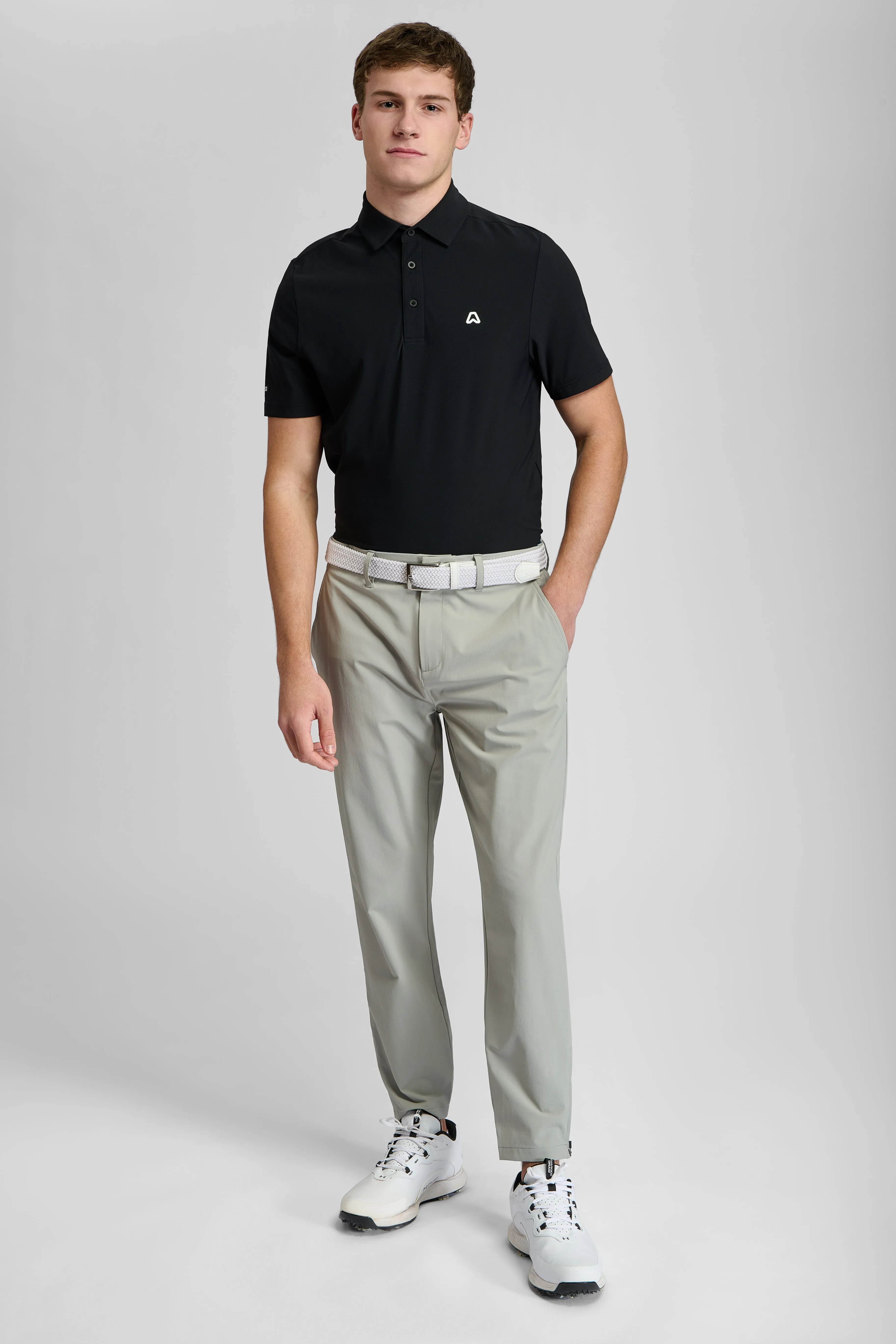 Cropped Dynamic Stretch Golf Trousers ?C Steel Grey Stylish Appearance Chilly Wear