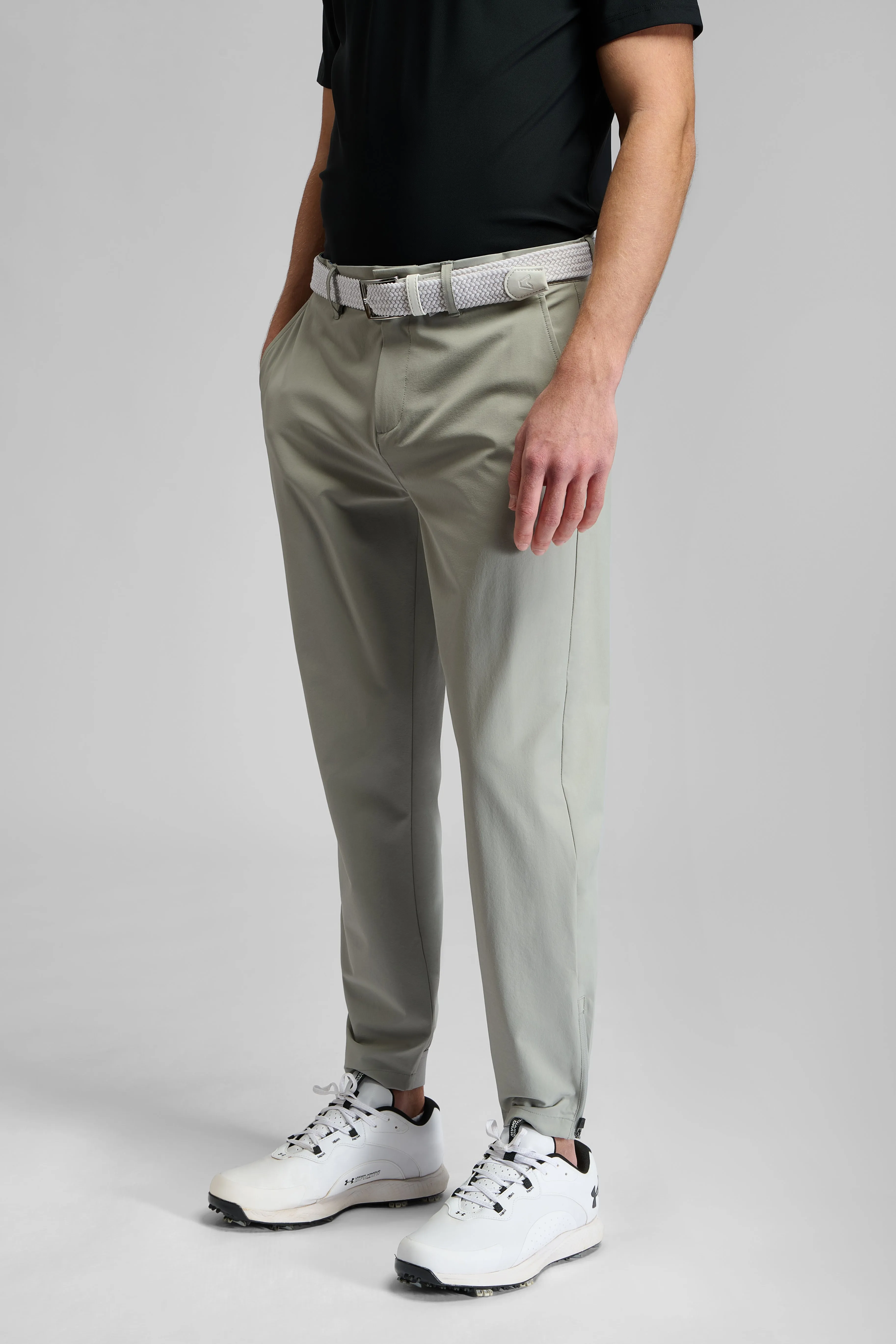 Clean Finish Cropped Dynamic Stretch Golf Trousers ?C Steel Grey