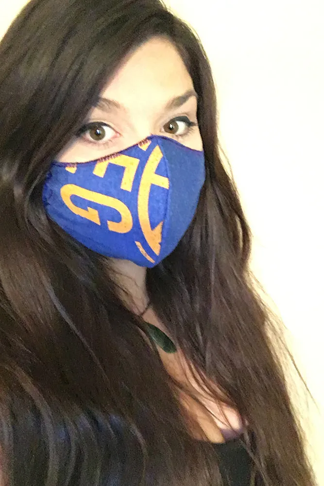 No Slip Shoulder Design Upcycled Face Mask