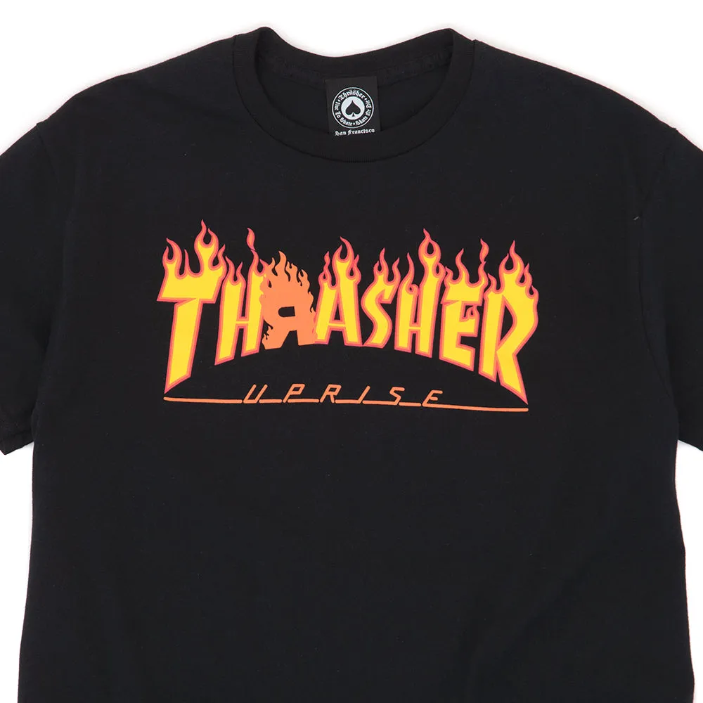Uprise Flame Logo T-Shirt (Black) Sporty essentials Gym workout