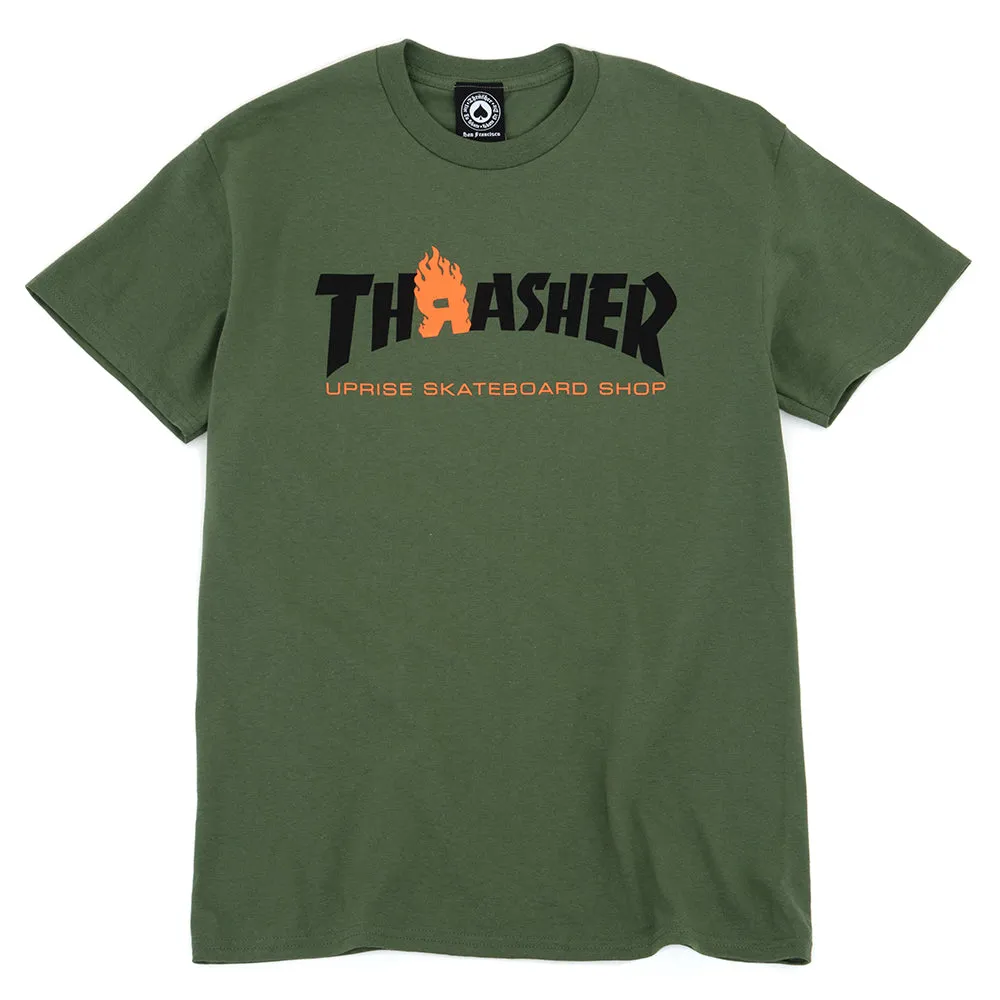 EcoFriendly Dye black friday Uprise Mag Logo T-Shirt (Military Green)