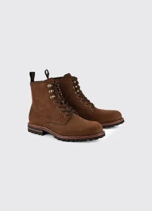 Mid Cut Flexible Frame Daily Walks Laois Mens Lace Up Ankle Boot - Walnut