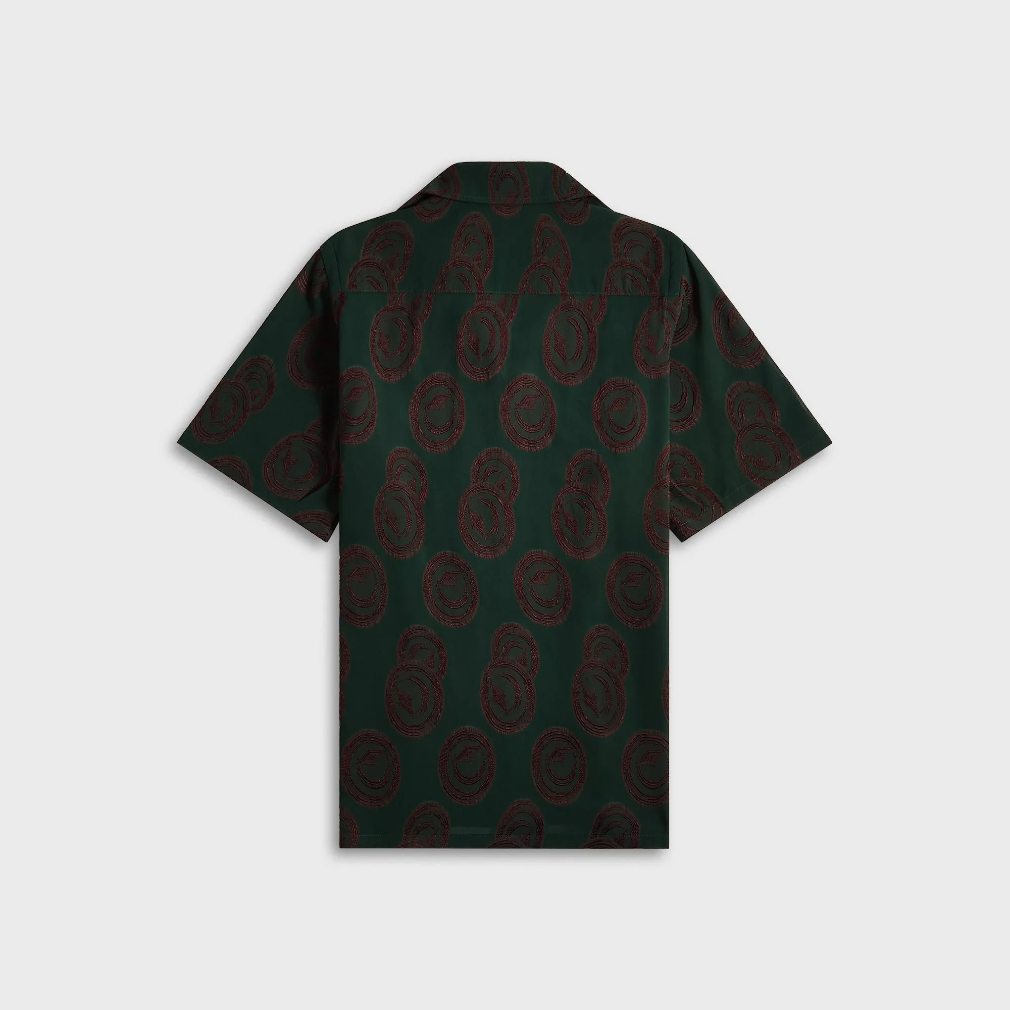 TemperatureRegulating Bonded seams Needles Italian Collar Short Sleeve Shirt - Purple / Green