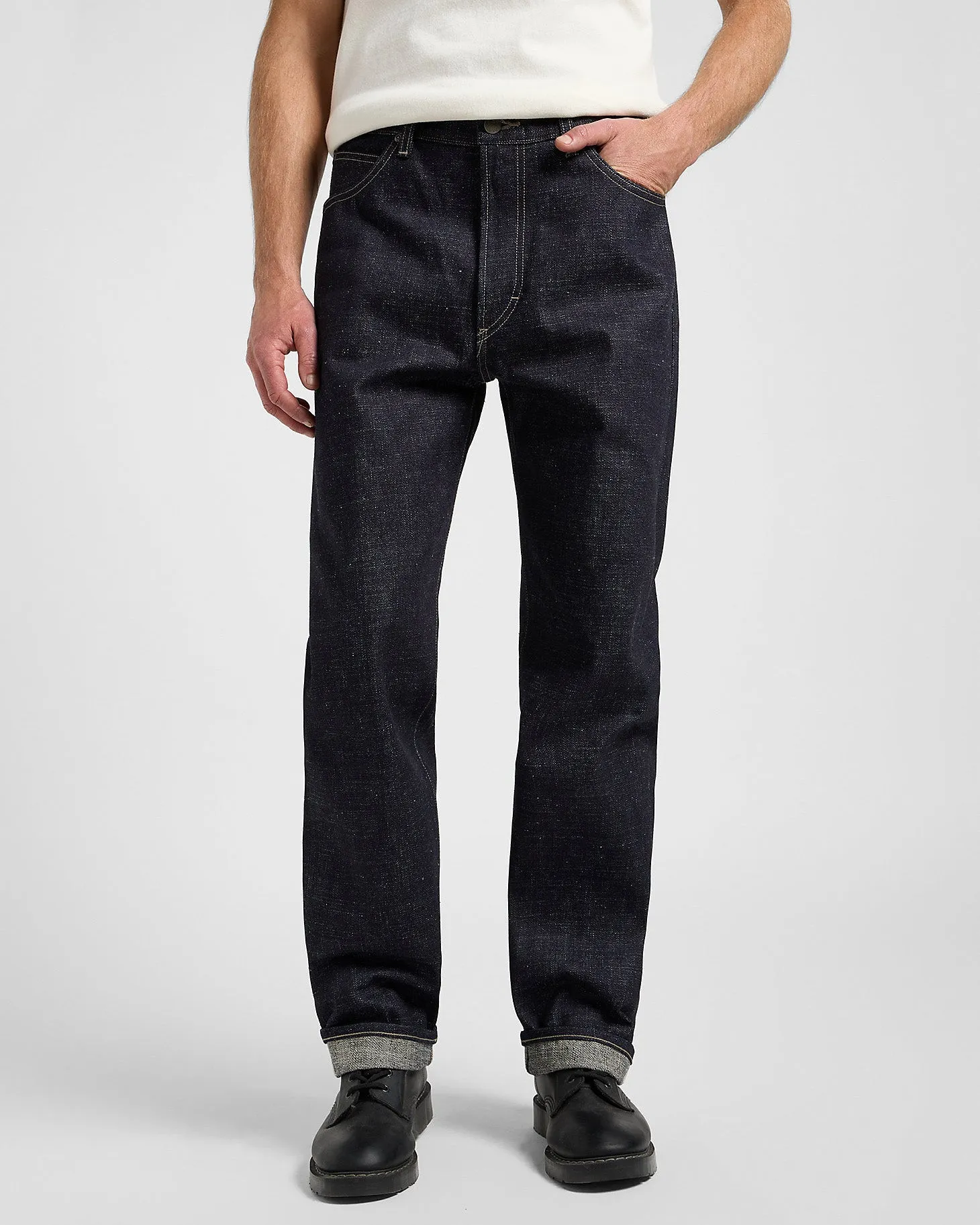 Lee 101 R Made In Japan Relaxed Fit Heavyweight 17oz Selvedge Mens Jeans - Dry Fashion Daily Day Out Style