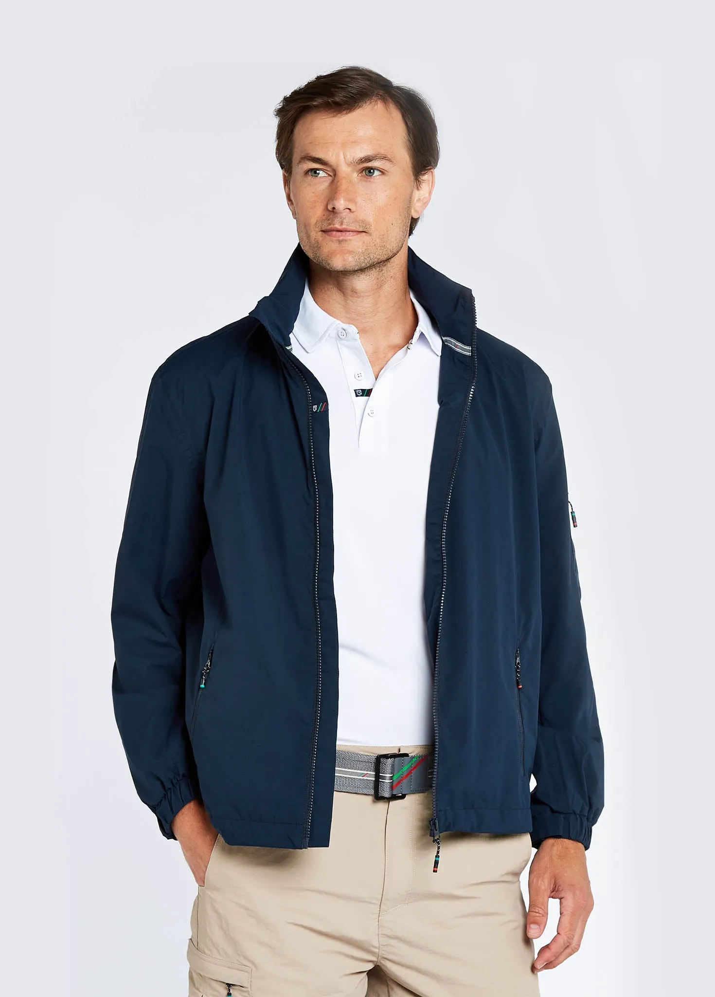 Bonded Closure Mechanism Bonded Zippers Levanto Men's Crew Jacket - Navy