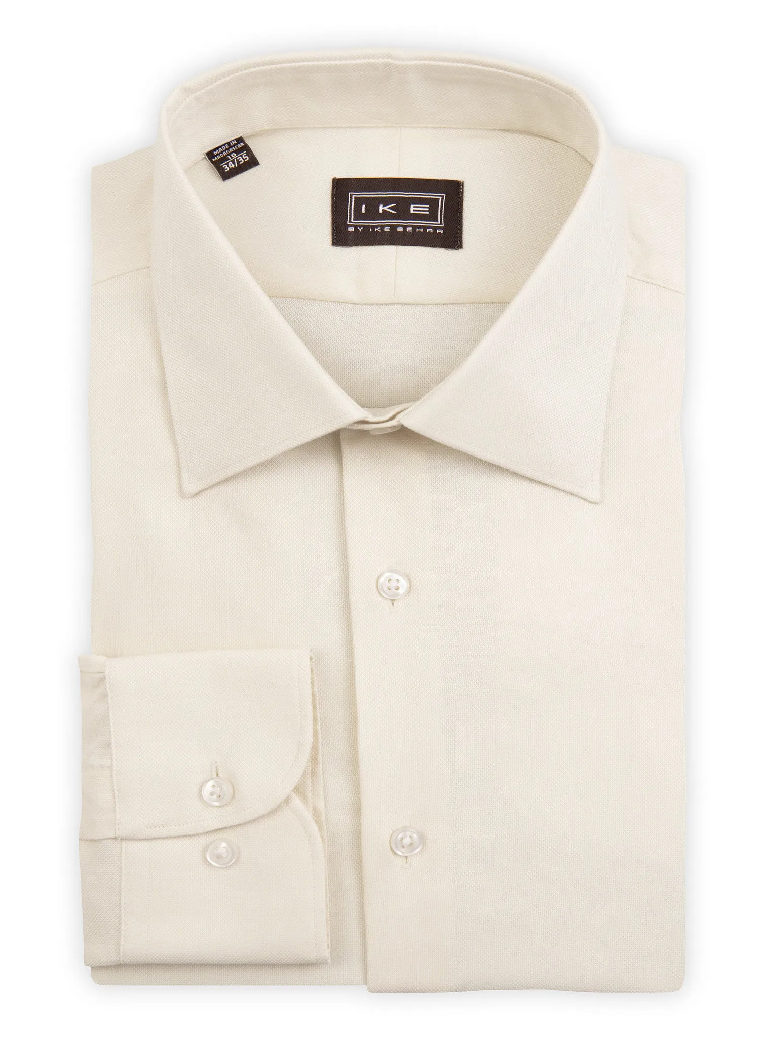Functional Design Ecru Royal Oxford Ike by Ike Behar Dress Shirt