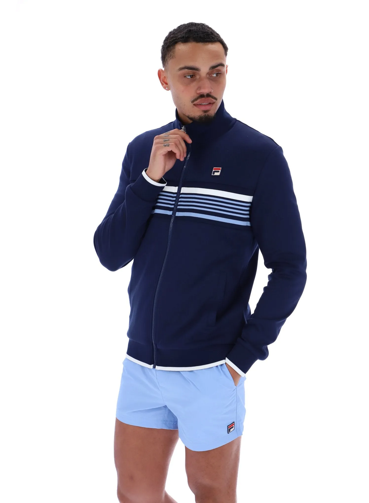 Casual Chic Vasco Cut And Sew Jacquard Track Jacket