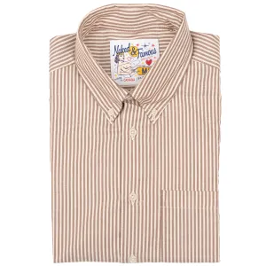 Easy Shirt  - Soft Finish Classic Stripe - Cream   Brown Subtle Details Trendsetting Design