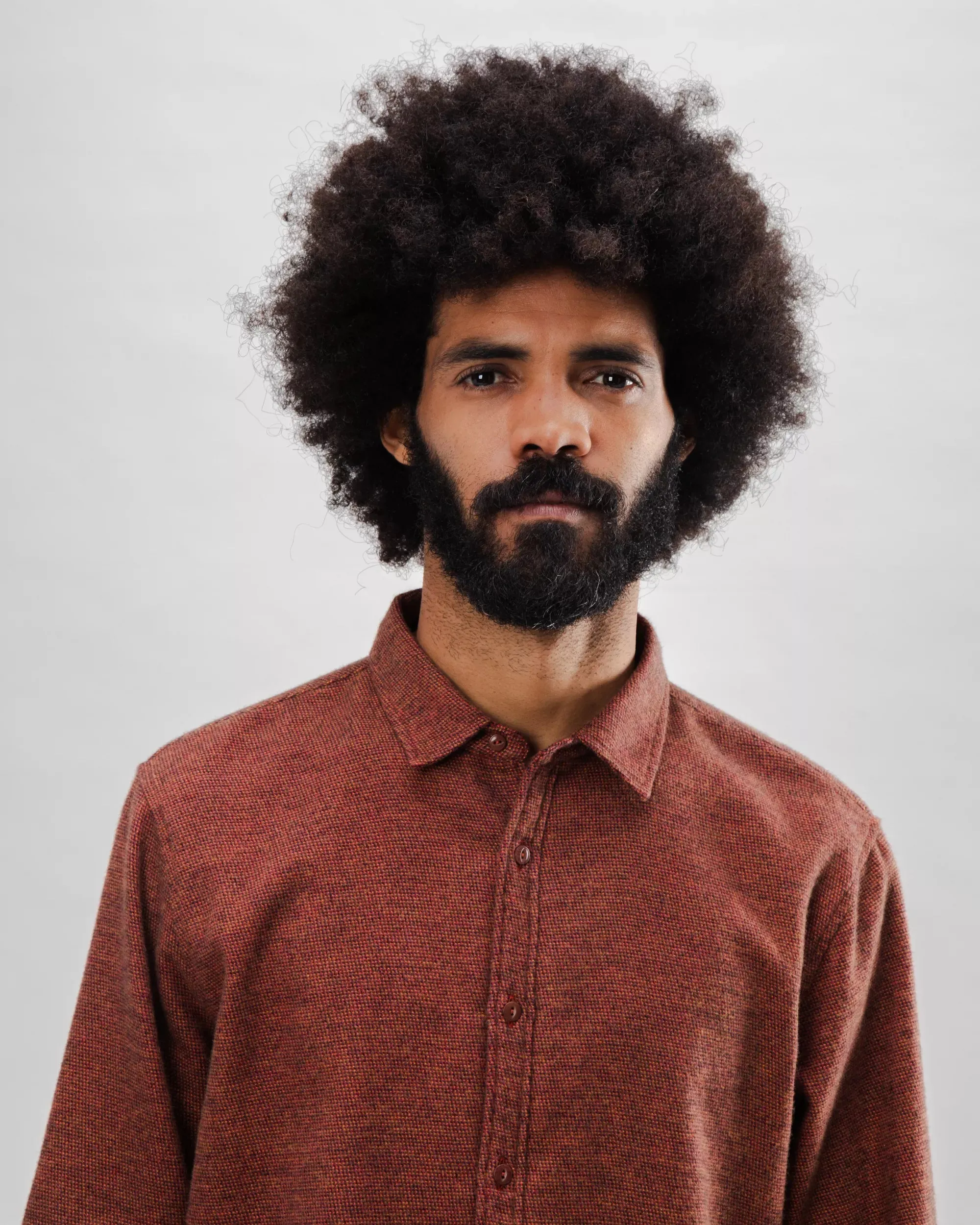 Multipurpose Layering Fabric Lightweight Fabric Mouline Flannel Overshirt Orange