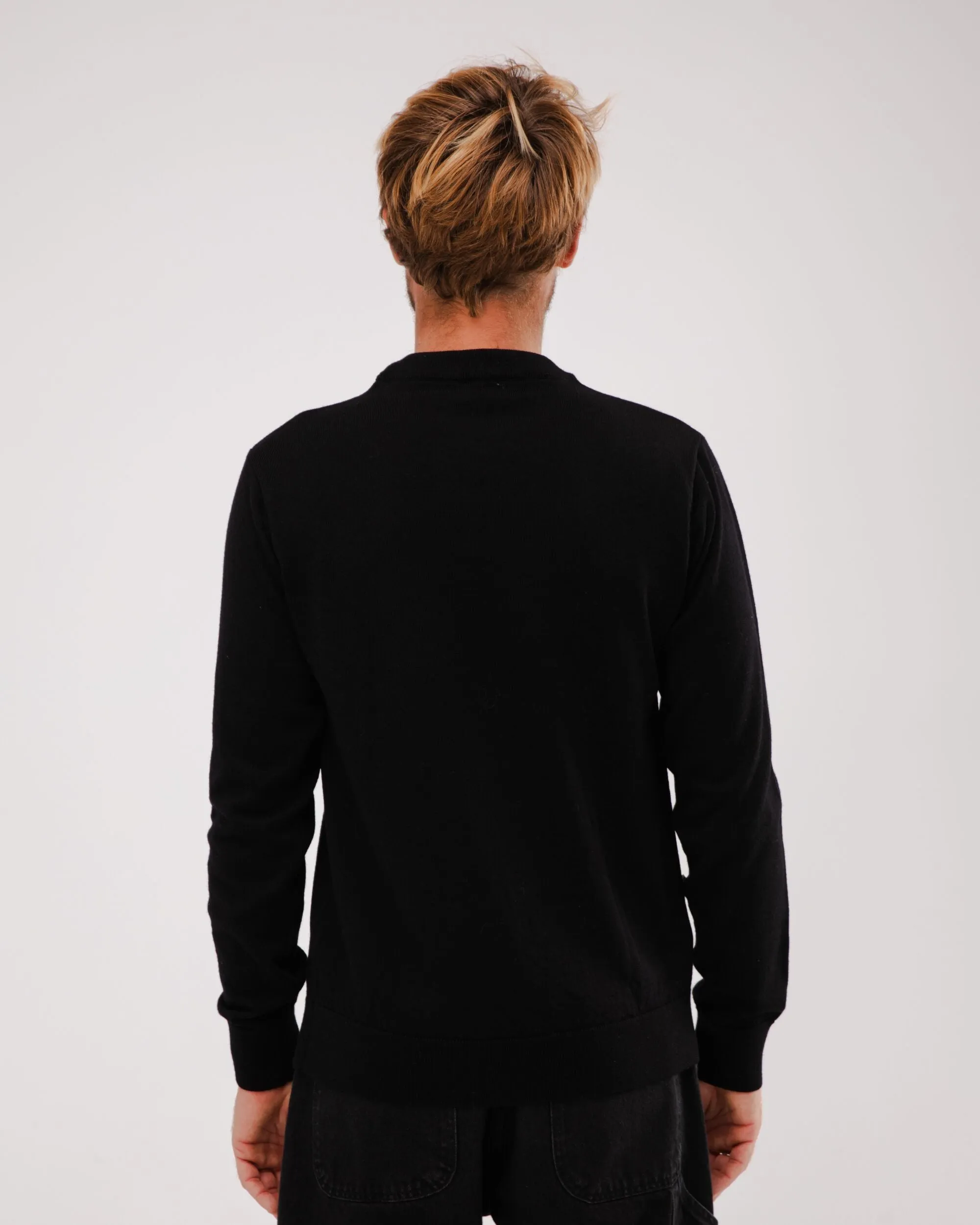 Weekend Minimal product holiday wearability Kodak Logo Wool Sweater Black