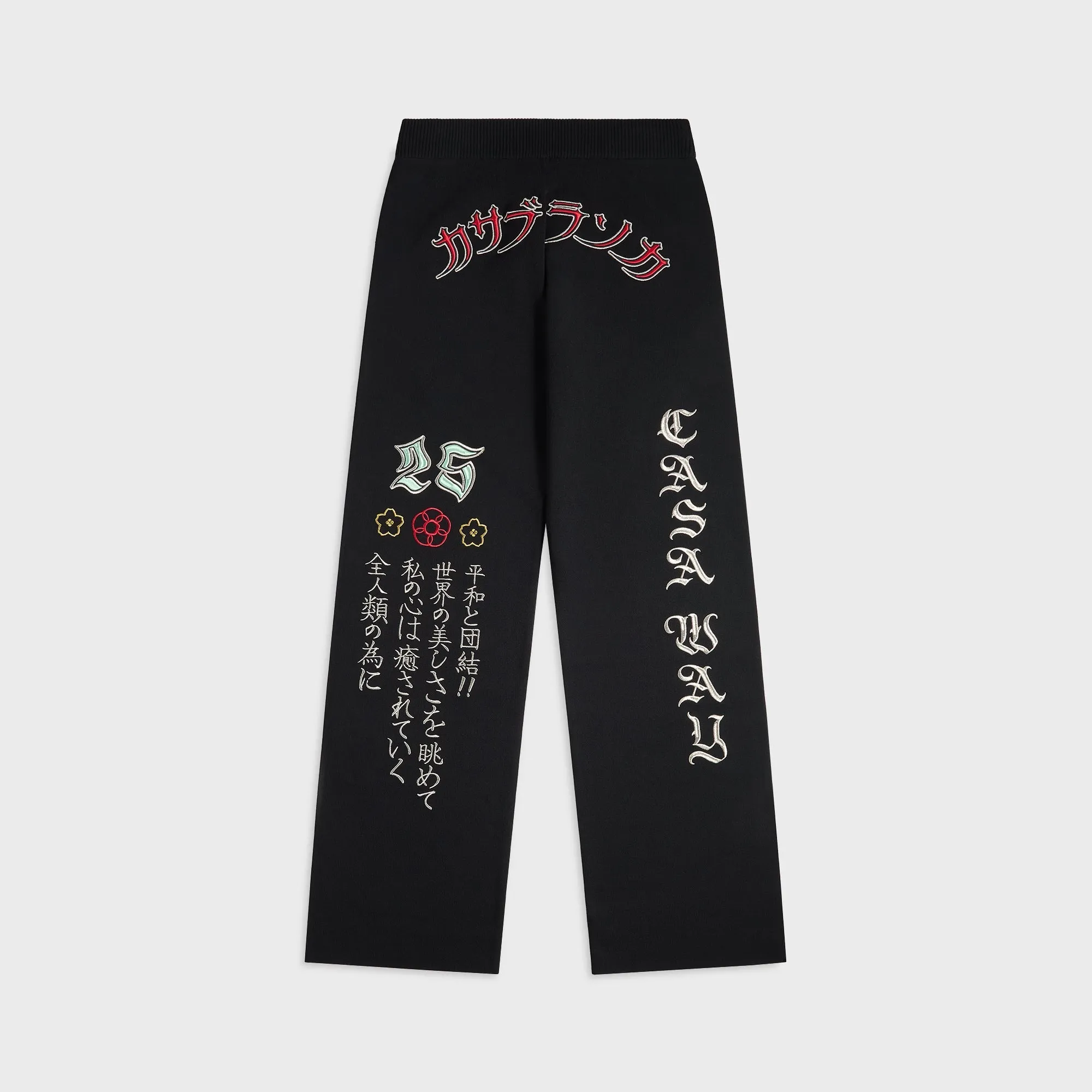 Abrasion Resistant Surface Casablanca Monogram Jacquard Trousers - Black
