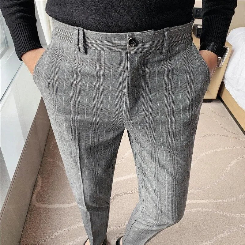 Lightweight Flex West Louis? Plaid Gentleman Checked England Pants