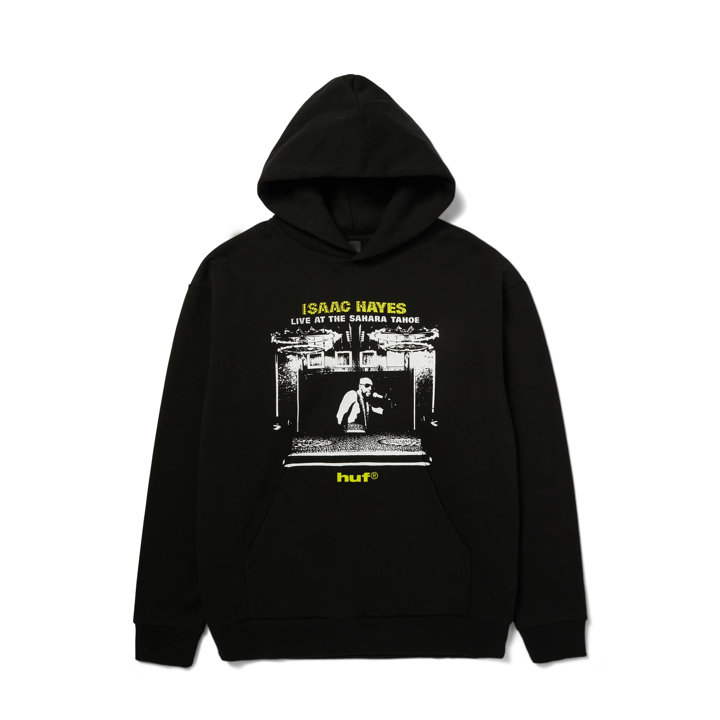 Modern Sporty Printed Detail HUF x Isaac Hayes Tahoe Heavyweight Pullover Hoodie
