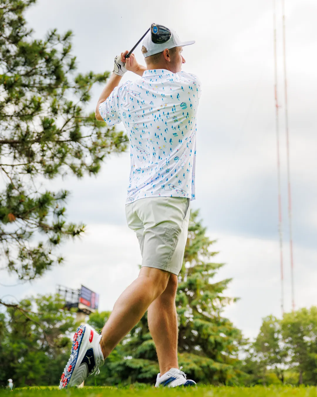 Downhill Men's Polo Breathable Lining All-Ages Fit