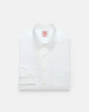 Versatile Clothing Made-in-USA White Pinpoint Oxford Point Collar Shirt - Classic Fit