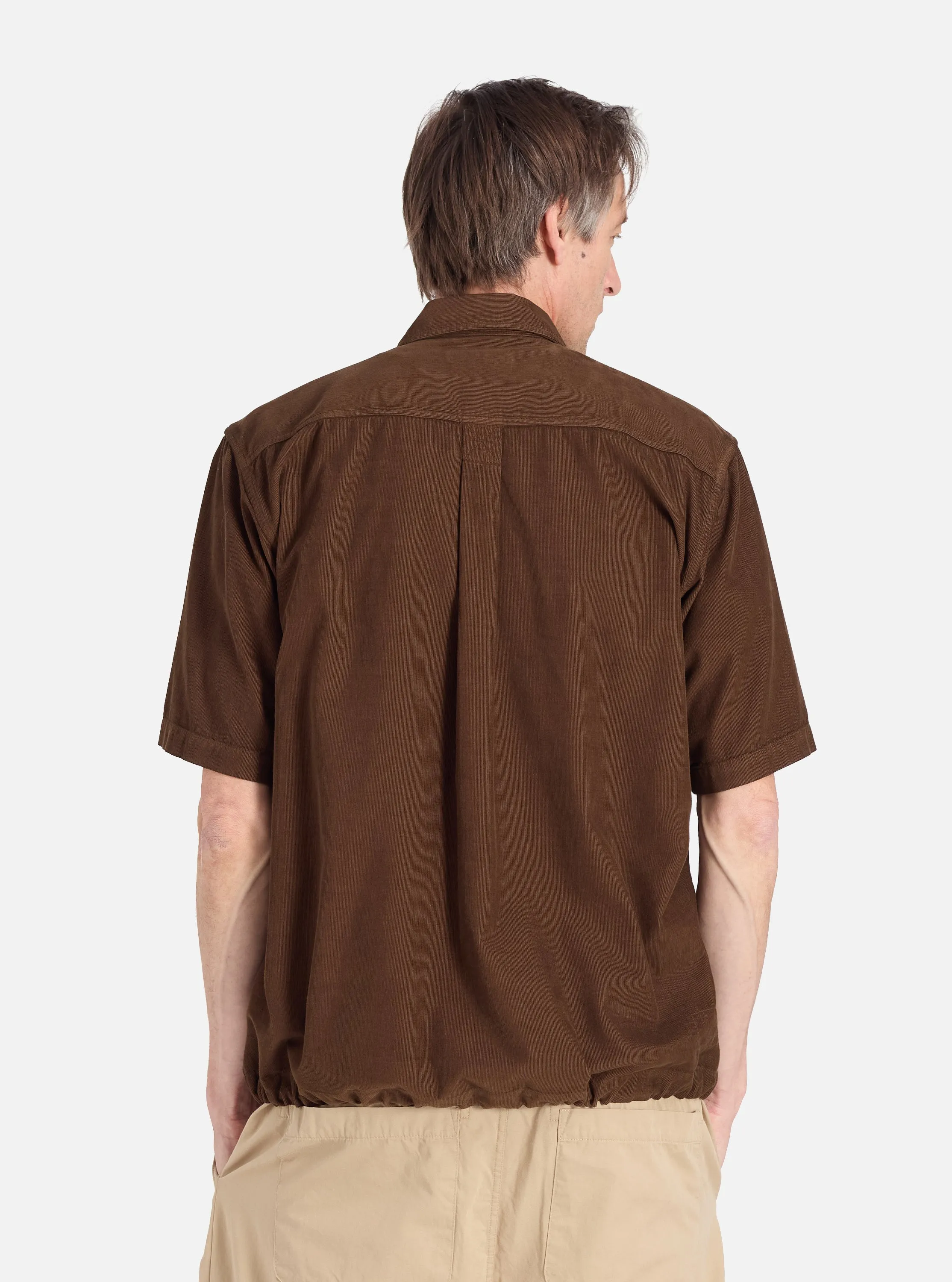 Breathable Material Khaki Summer Cord Tech Overshirt