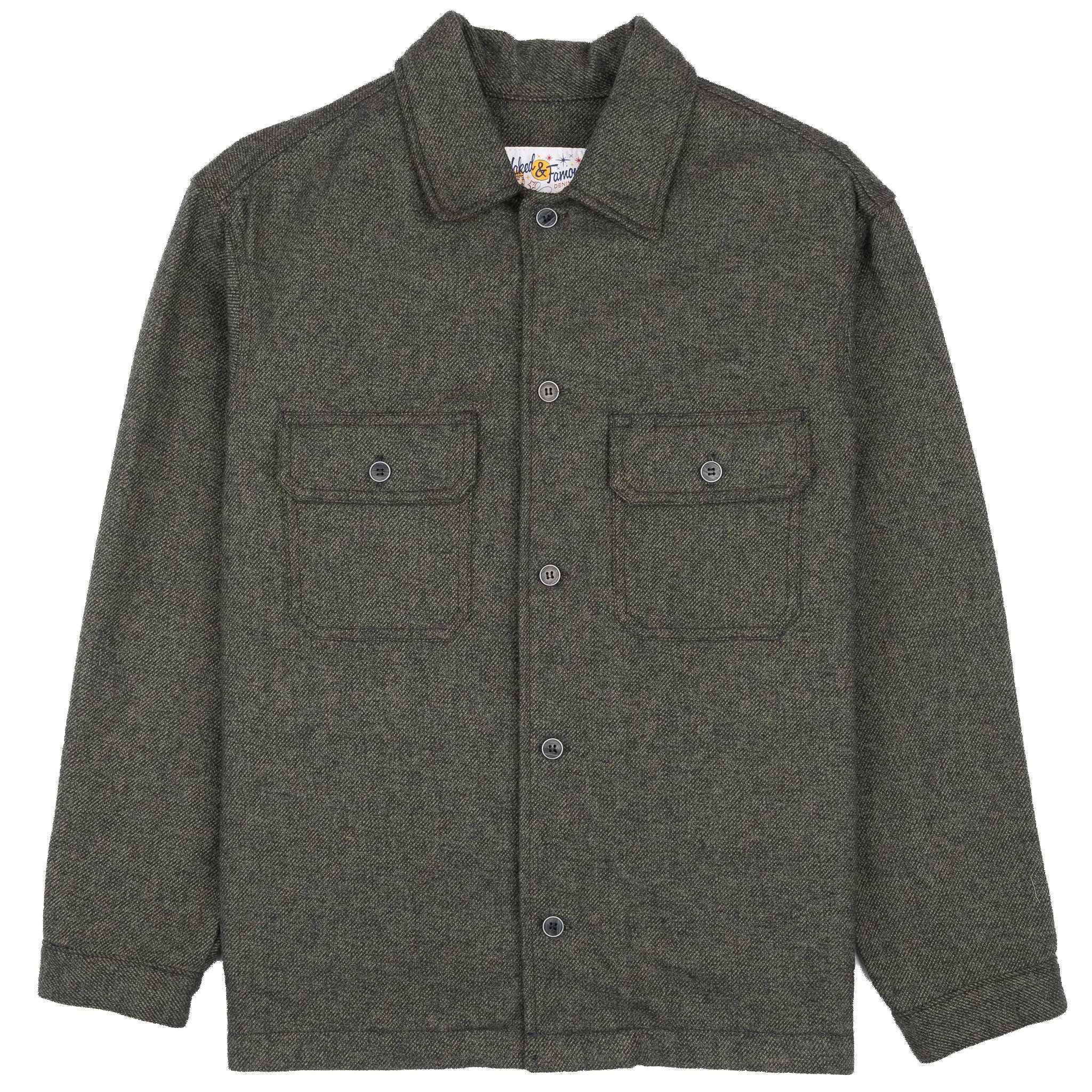 Over Shirt - Triple Yarn Twist Brushed Flannel - Forest Green Everyday Layer