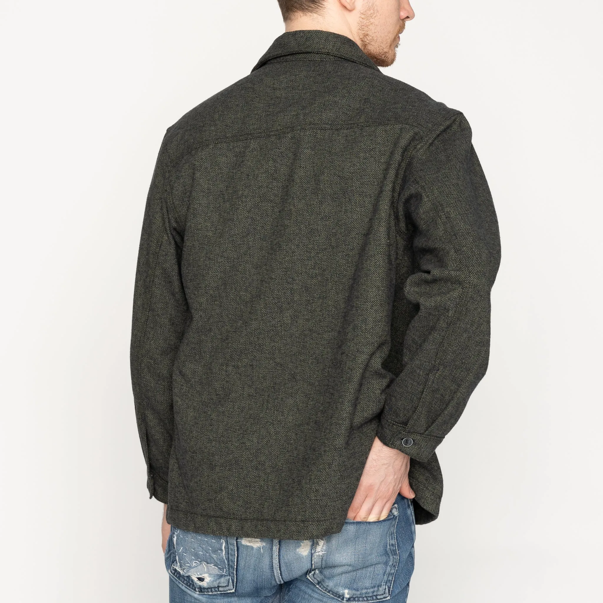 Thermal regulation Non Static Finish Over Shirt - Triple Yarn Twist Brushed Flannel - Forest Green