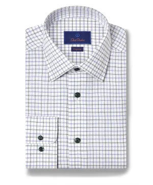 RBSP11808448 | Blue & Green Textured Check Dress Shirt Nautical Look