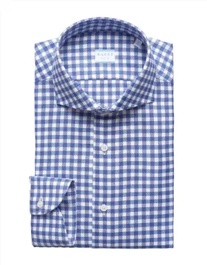 Stretchable Cloth ID8442-Xacus Sky Gingham Wrinkle Free