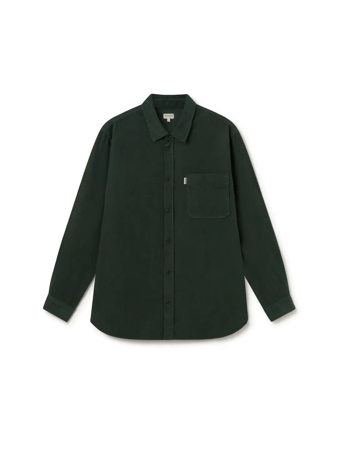 Classic Collar high-low hem Holdoya - Dark Green