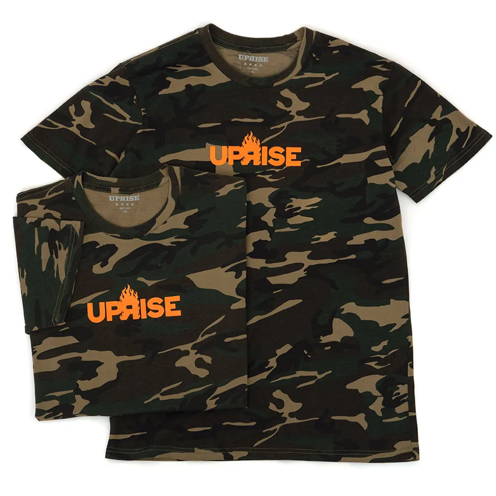 Durable Material Easter Flame Logo Featherweight T-shirt (Camo) (S)