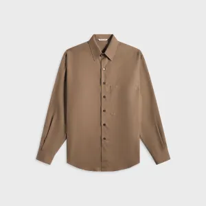Auralee Washed Finx Cotton Shirt - Brown Changeable Style
