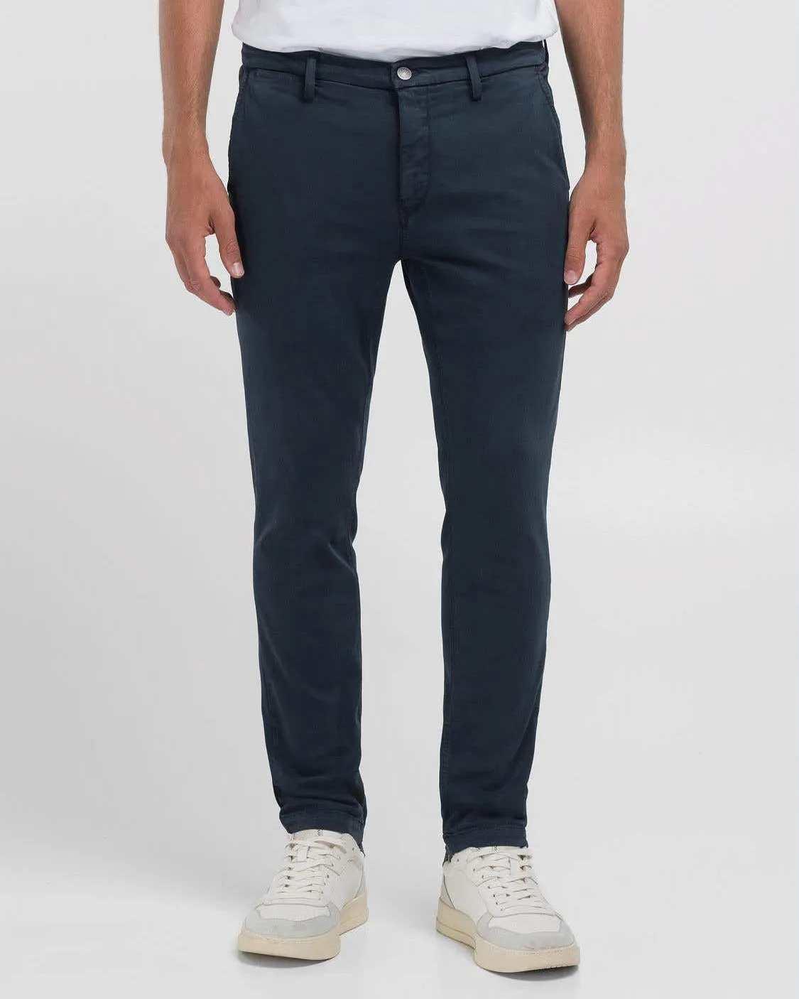 Replay Zeumar Hyperchino Colour XLITE Slim Mens Jeans - Blue All Occasion Smooth zipper closure