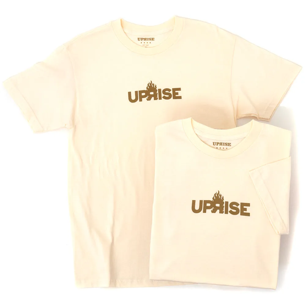 Flame Logo T-shirt (Cream/Gold) comfortable option Active Wear Fit