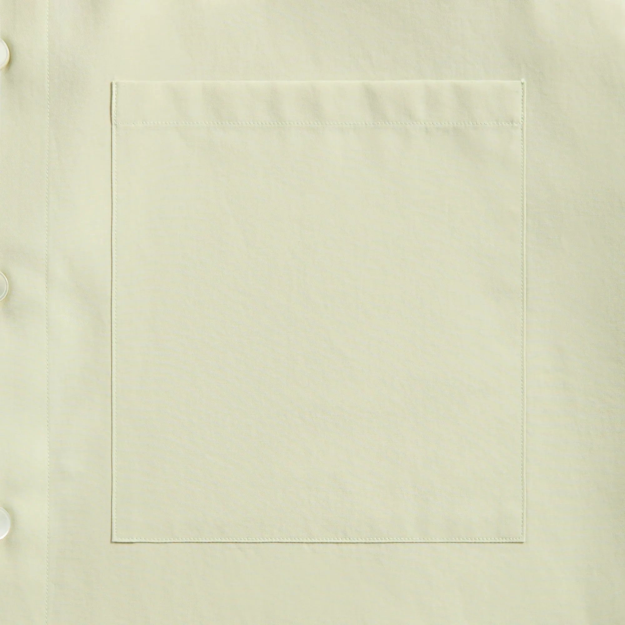 Auralee Washed Finx Twill Big Half Sleeved Shirt - Light Green Light Pack Option