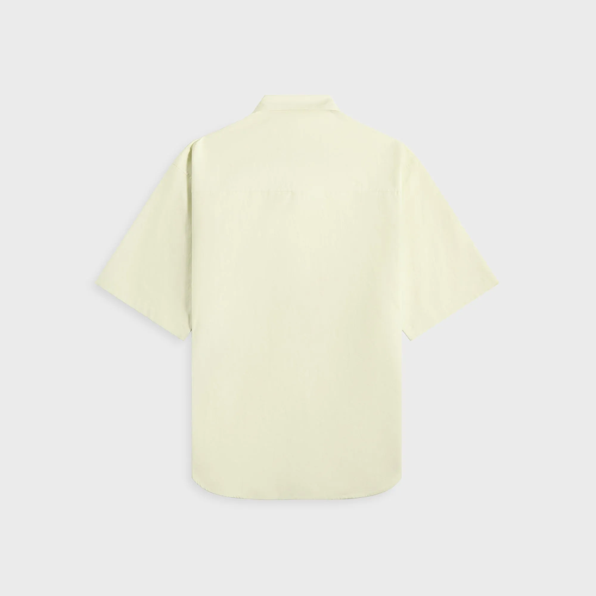 Simple Detail Impact Absorbing Back Panels Auralee Washed Finx Twill Big Half Sleeved Shirt - Light Green