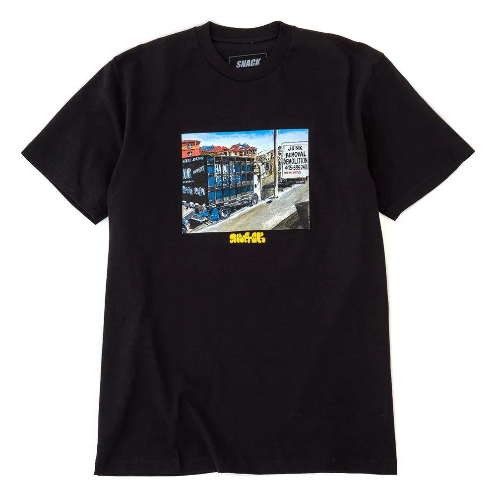 Printed uniqueness Junk Removal S/S T-Shirt (Black)