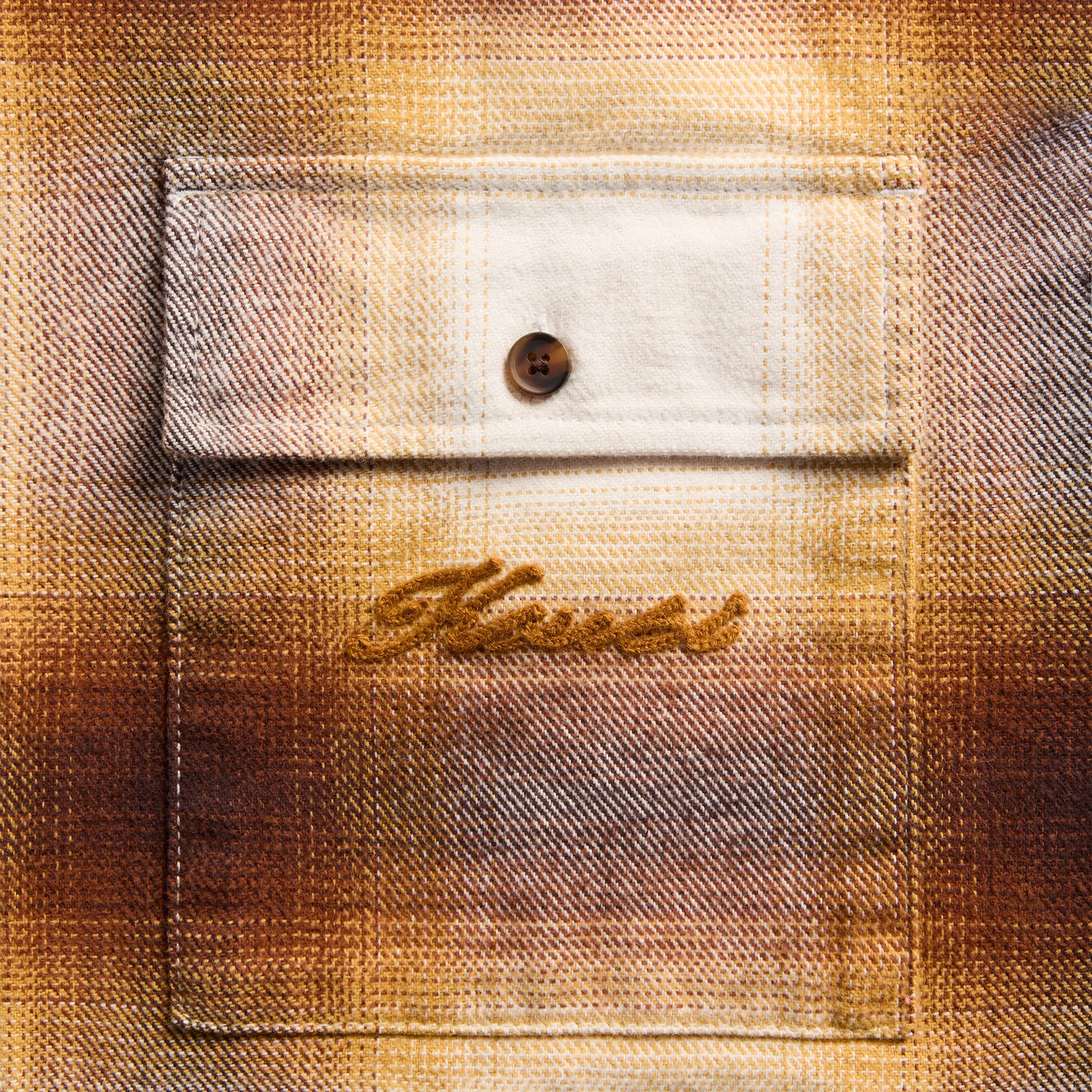 Textured Finish Insulated Core Technology Ksubi Rosebowl Long Sleeve Shirt - Burnt Orange