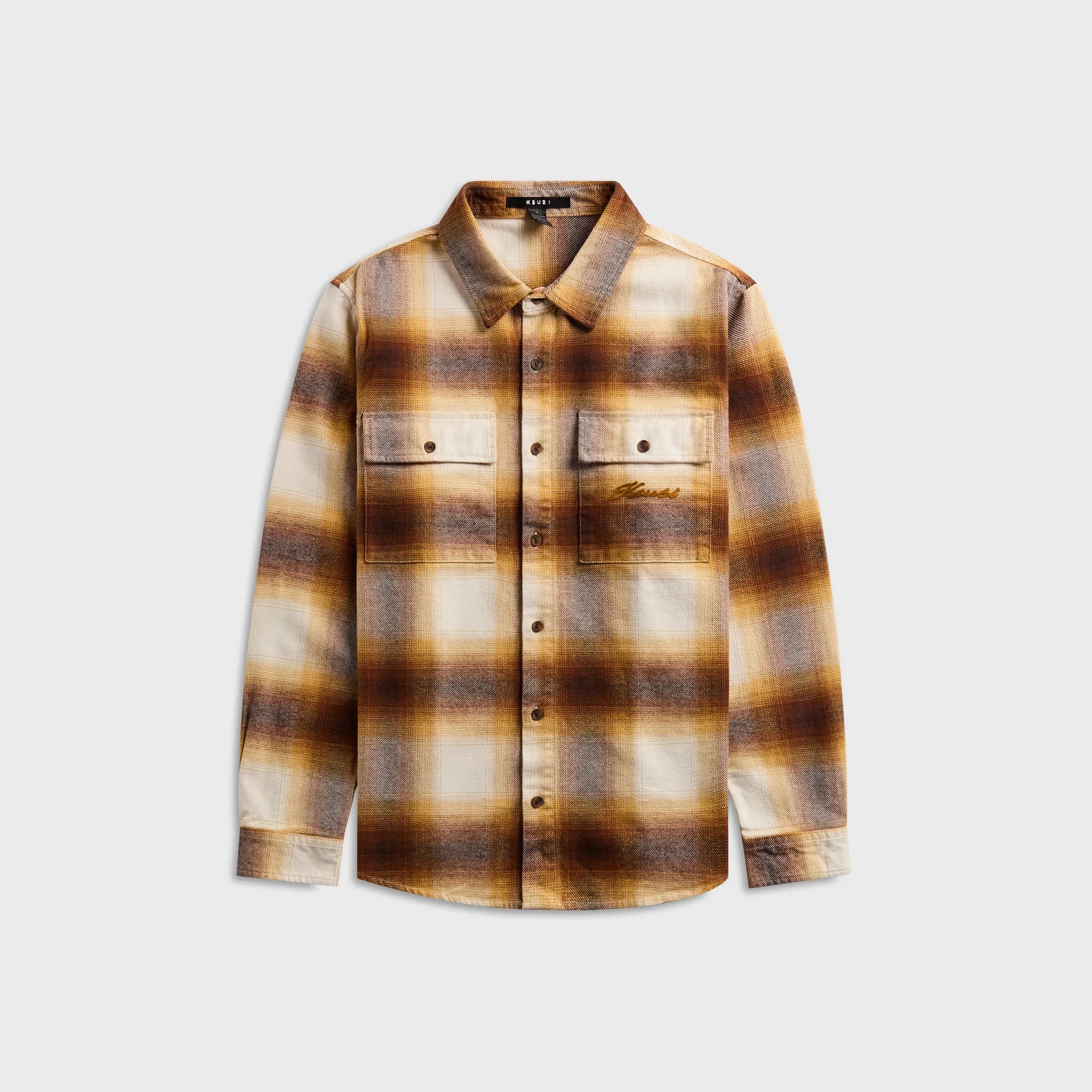 Ksubi Rosebowl Long Sleeve Shirt - Burnt Orange Light Weight