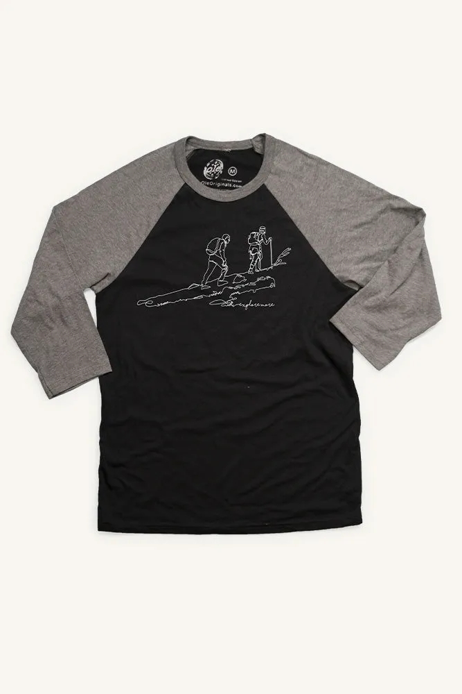 Quick Fit Quick Dry Fit One Line Hikers Explore More Baseball Shirt (Unisex)