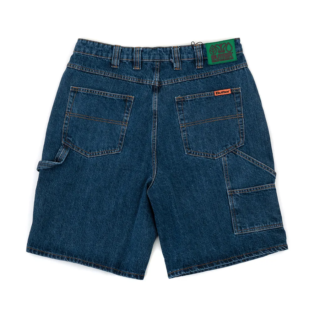 Weathergear Denim Shorts (Repaired Indigo) (S) Casual Clothing Adaptive Fit