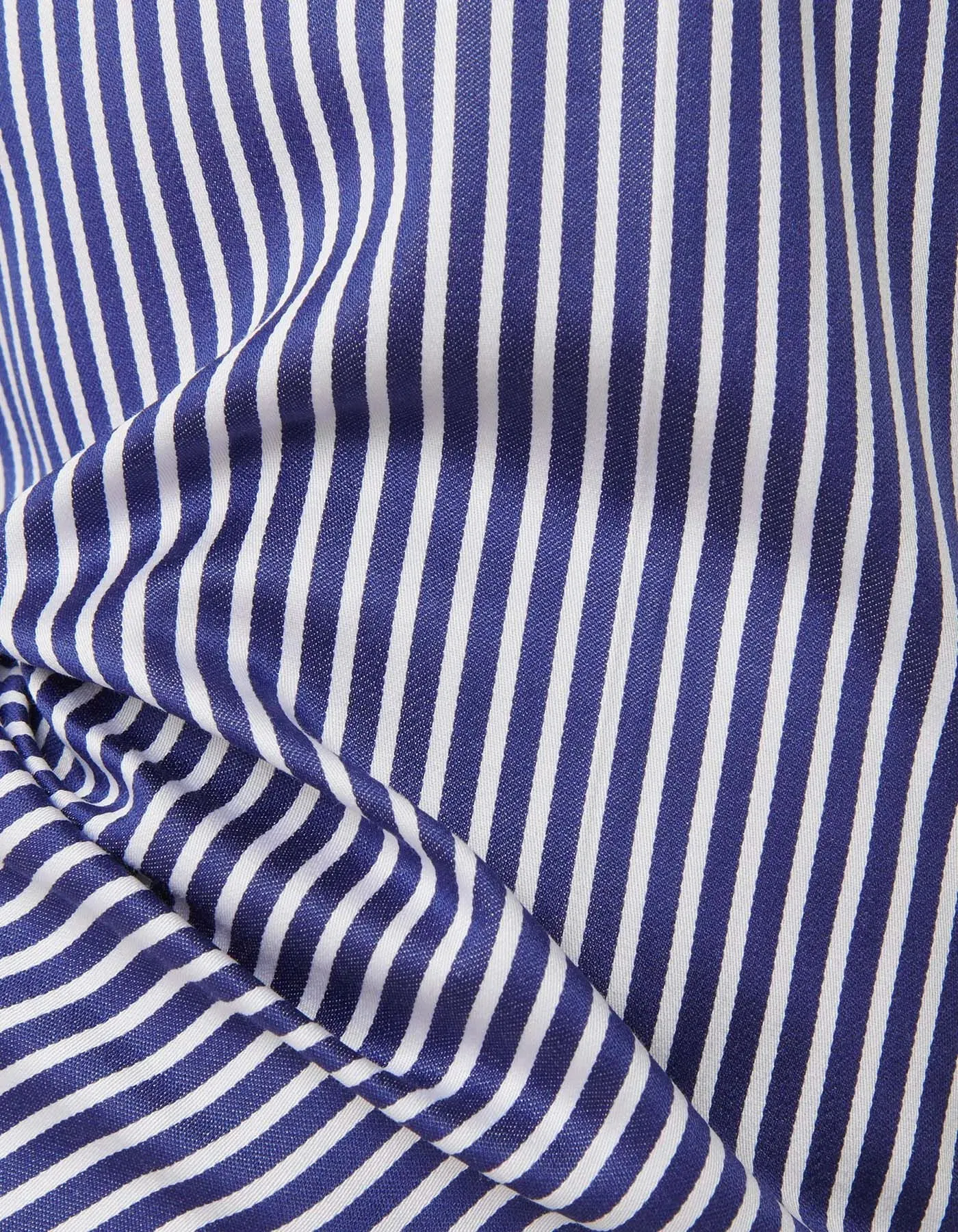 ID80403-Xacus Navy Stripe Button Down Shirt Designer Touch Breathable mesh