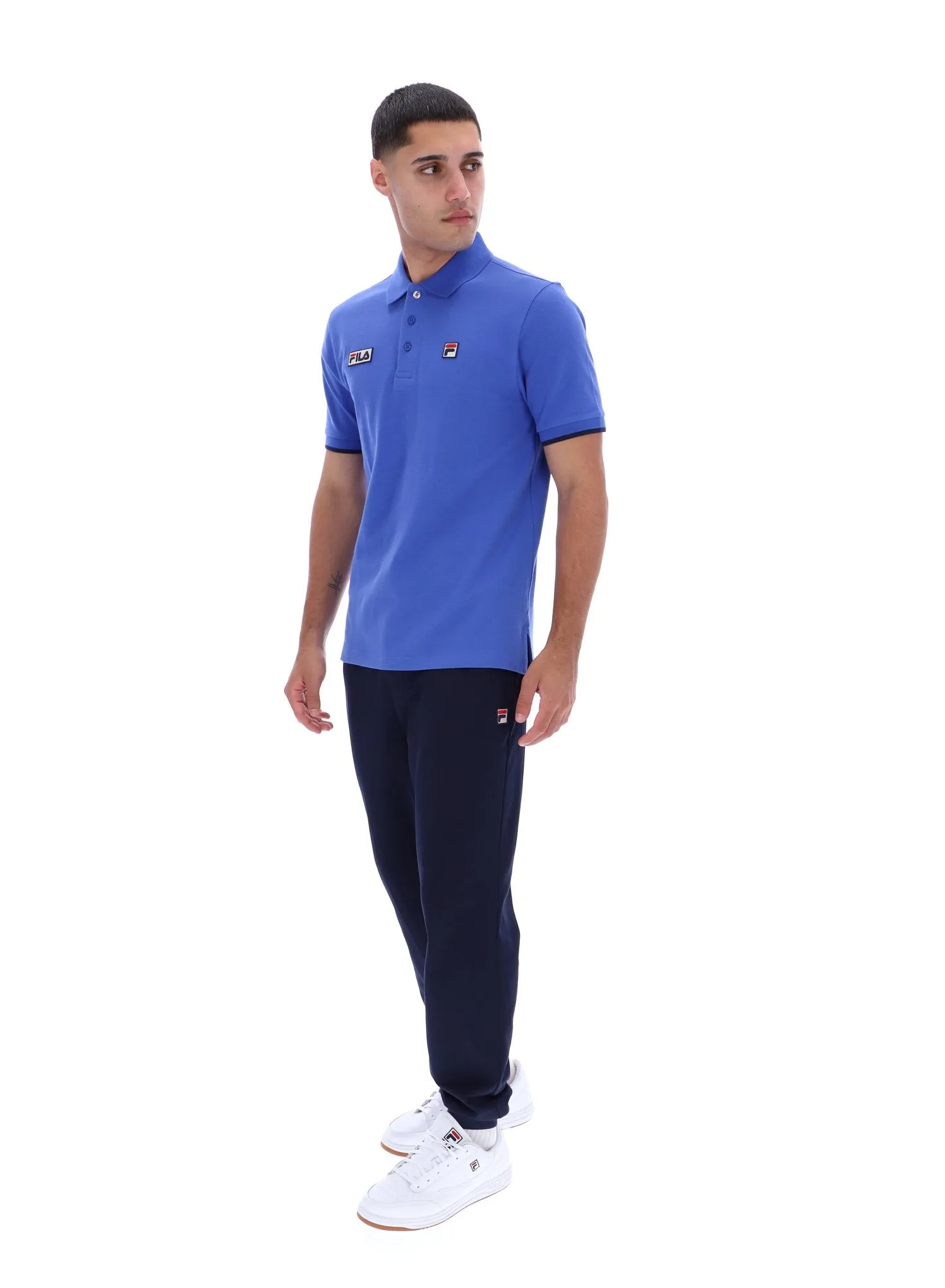 Pablo Three-Button Tipped Rib Polo Shirt Plus size confidence