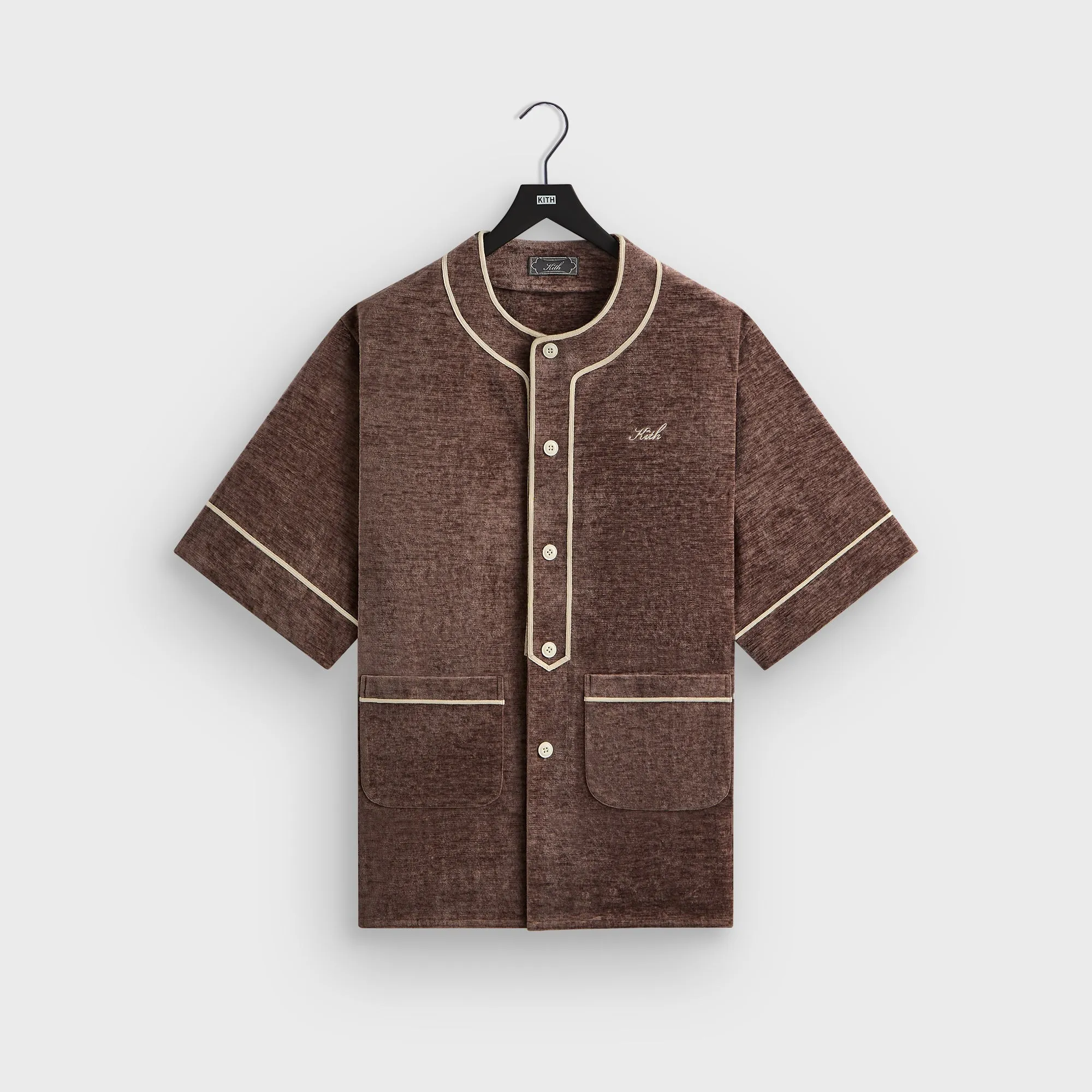 Kith Chenille Willis Baseball Shirt - Poise Active Wear Green Material