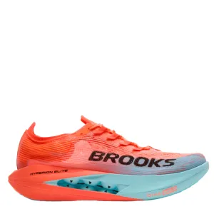 Brooks Unisex Hyperion Elite 5 Running Shoes in Pink Clay/Atomizer Blue AW25 reinforced - heel - area shoes Hybrid Cushioning
