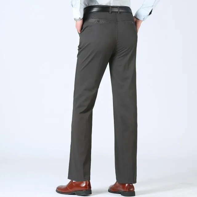 West Louis? Men Classic Loose Business Elegant Trousers Breath Friendly